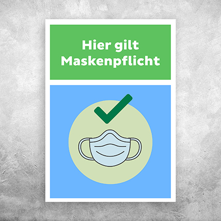 Plakat - Maskenpflicht