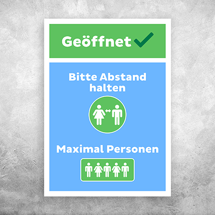 Plakat - Maximale Personen