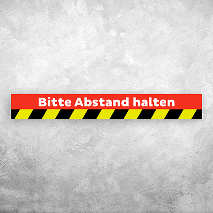 Bodenkleber lang - Abstand halten