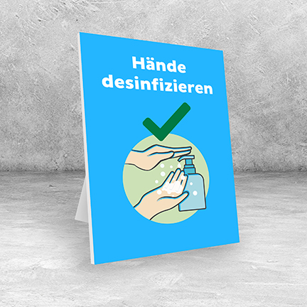 Steller - Hände desinfizieren